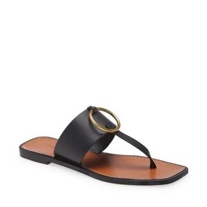 Frame | Le Brentwood T-Strap Flip Flop Leather Shoe 39.5 Summer Classic Chic